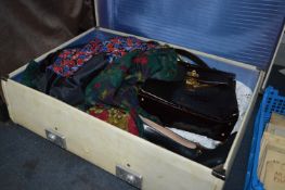 White Revelation Suitcase and Contents of Vintage