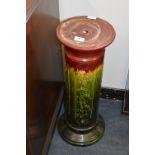 Reproduction Majolica Pottery Plant Pedestal