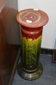 Reproduction Majolica Pottery Plant Pedestal