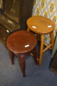 Two Elm & Beech Stools