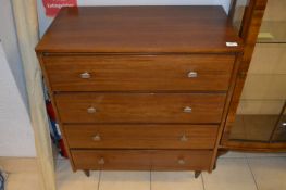 Teak Four Height Chest of Drawers