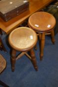 Pair of Pine Stools