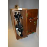 Beck London Binomax Microscope in Mahogany Case