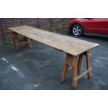10ft Pine Trestle Table