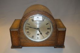 Oak Cased Mantel Clock - J.W. Benson, London