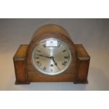 Oak Cased Mantel Clock - J.W. Benson, London