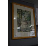 Framed Watercolour Signed H. Hardwood 1934