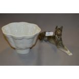 Russian Dog Figurine and Shelley Jelly Mould