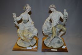 Pair of G.Armani Pottery Figurines "Young Couple w