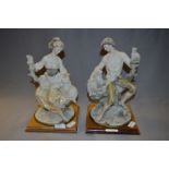 Pair of G.Armani Pottery Figurines "Young Couple w