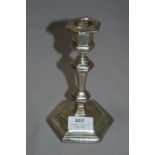 Hallmarked Silver Candlestick