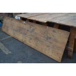 10ft Pine Trestle Table Top
