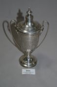 Hallmarked Silver Trophy with Lid - Birmingham 192