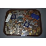 Tray Lot of British Coins Including Commemorative