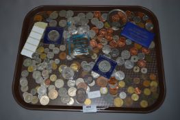 Tray Lot of British Coins Including Commemorative