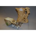 Sylvac Rabbit Handled Jug and Donkey & Cart