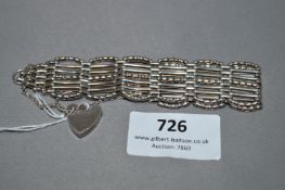 Sterling Silver Gate Bracelet with Padlock - Appro