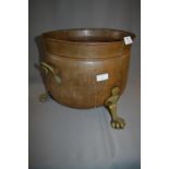 Large Copper and Brass Coal Bucket