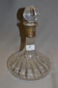 925 Silver Topped Ships Decanter