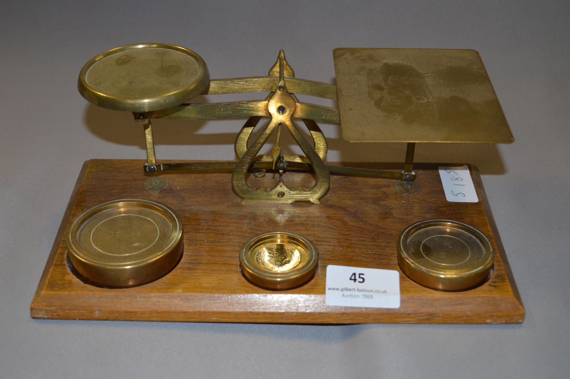 Set of Brass Postal Scales