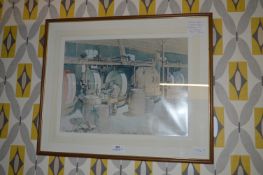 Framed Watercolour "Sandersons Old Mill - Ropery S