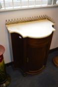 Mahogany Marble Topped Wash Stand Cabinet