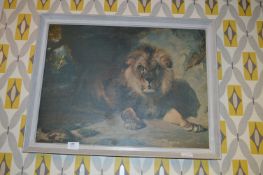 1960's Print "Lion" by William Huggins