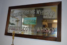 Framed Pub Mirror "Scots Greys Whiskey"