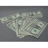 USA Bank Notes; Five $10, Two $5 and Forty One $1