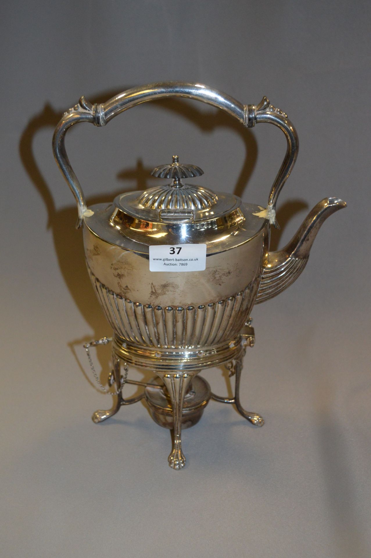 Silver Plated Kettle with Spirit Burner
