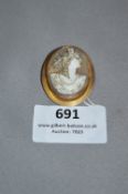 9cT Gold Mounted Cameo Brooch