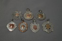 Seven Silver & Gilt Pocket Watch Chain Fobs