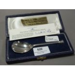 Cased Royal Christening Spoon - Approx 33g