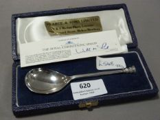 Cased Royal Christening Spoon - Approx 33g