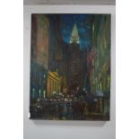 Oil on Canvas "Hall Groat Sr Chrysler Building - N