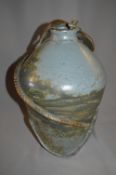 Large Stoneware Pottery Vase with Embossed Dragon