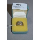 9cT Gold Dress Ring set with Stones