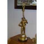 Brass Table Lamp Figurine