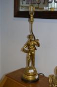 Brass Table Lamp Figurine