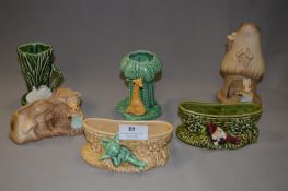 Six Sylvac Pottery Vases