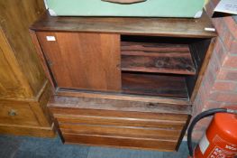 Two Teak Ladderax Style Cabinets