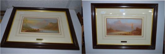 Pair of Oil Paintings on Panel - Highland Scenes,