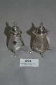 Two Silver Pepper Pots - Approx 62g