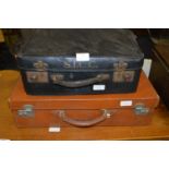 Leather Suitcase and a Vanity Case