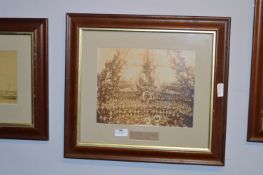 Framed Victorian Photo Print "Crew of HMS Lion 189