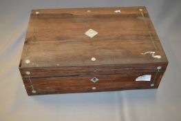 Rosewood Writing Box (for Restoration)
