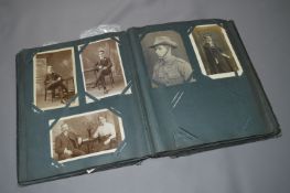 Album of Portrait Postcards Including WWI Military