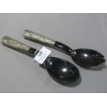 Indian Silver Handled Salad Spoons