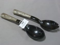 Indian Silver Handled Salad Spoons