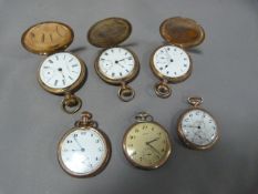 Six Gold Plated Pocket Watches